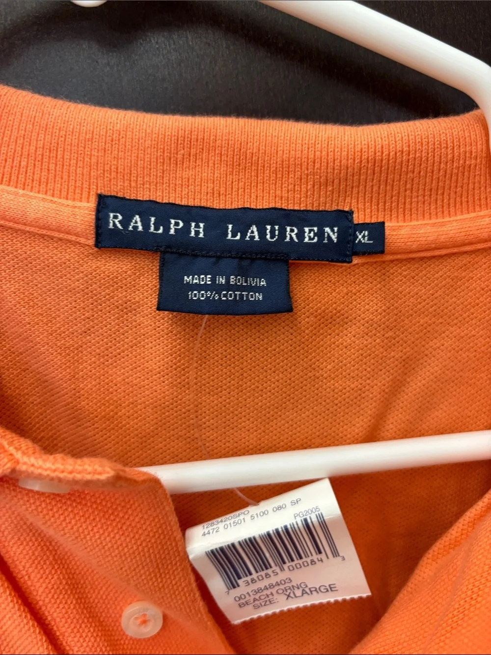 Ralph Lauren Orange Polo with Green Pony